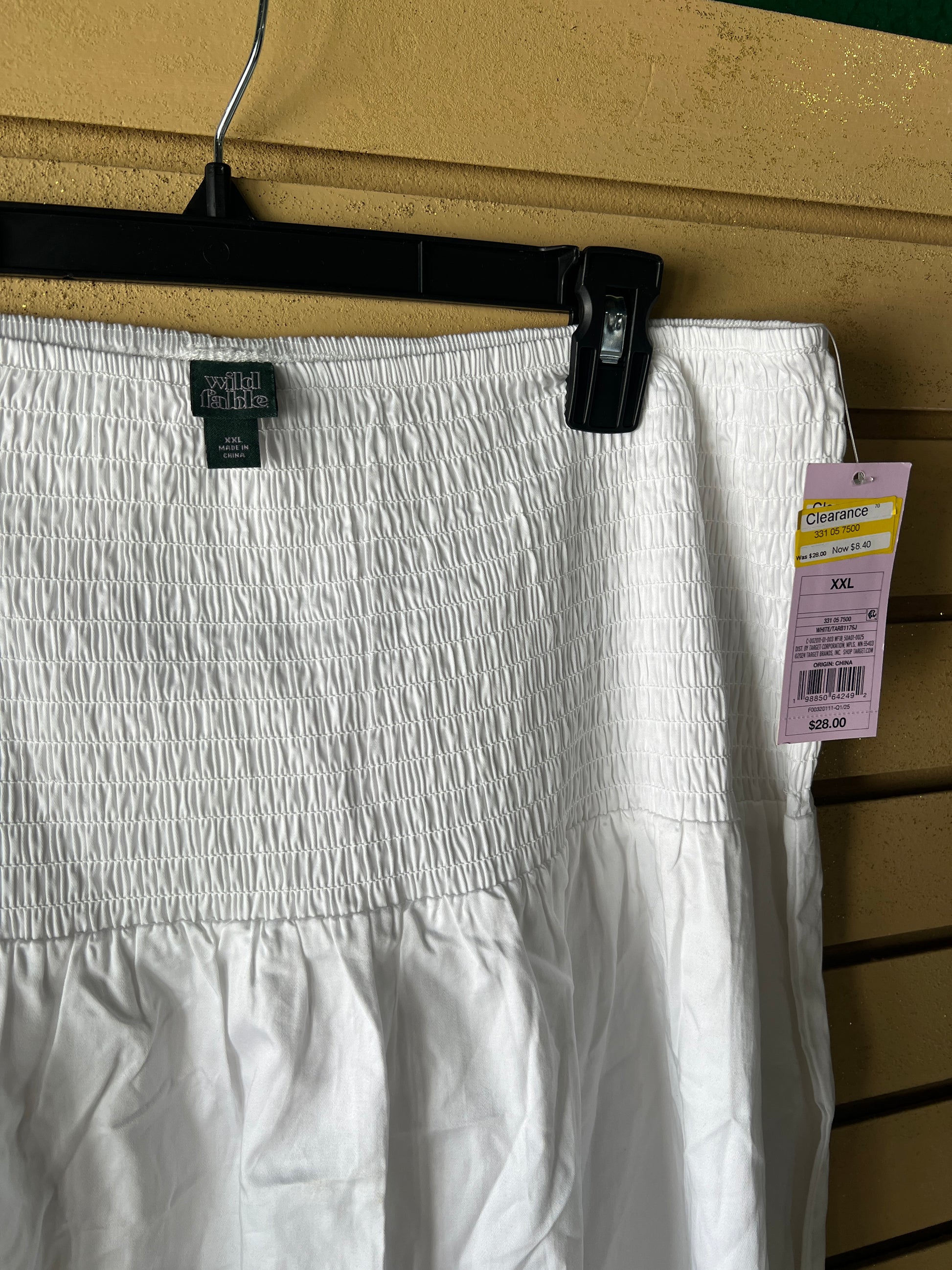 Wild Fable White Smocked Maxi Skirt, XXL, New With Tags photo 8
