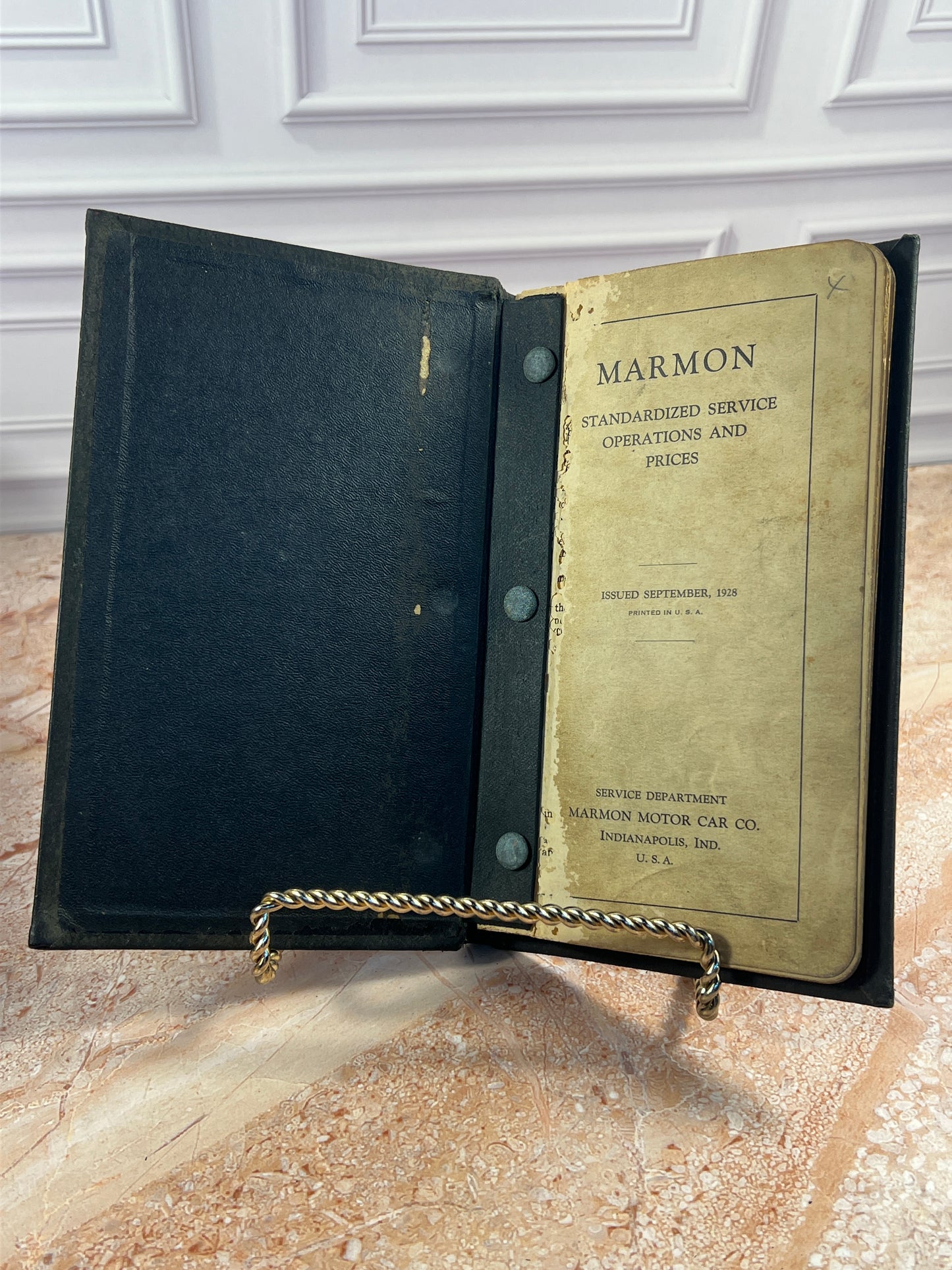 1928 Marmon Standardized Service Operations and Prices Manual photo 4