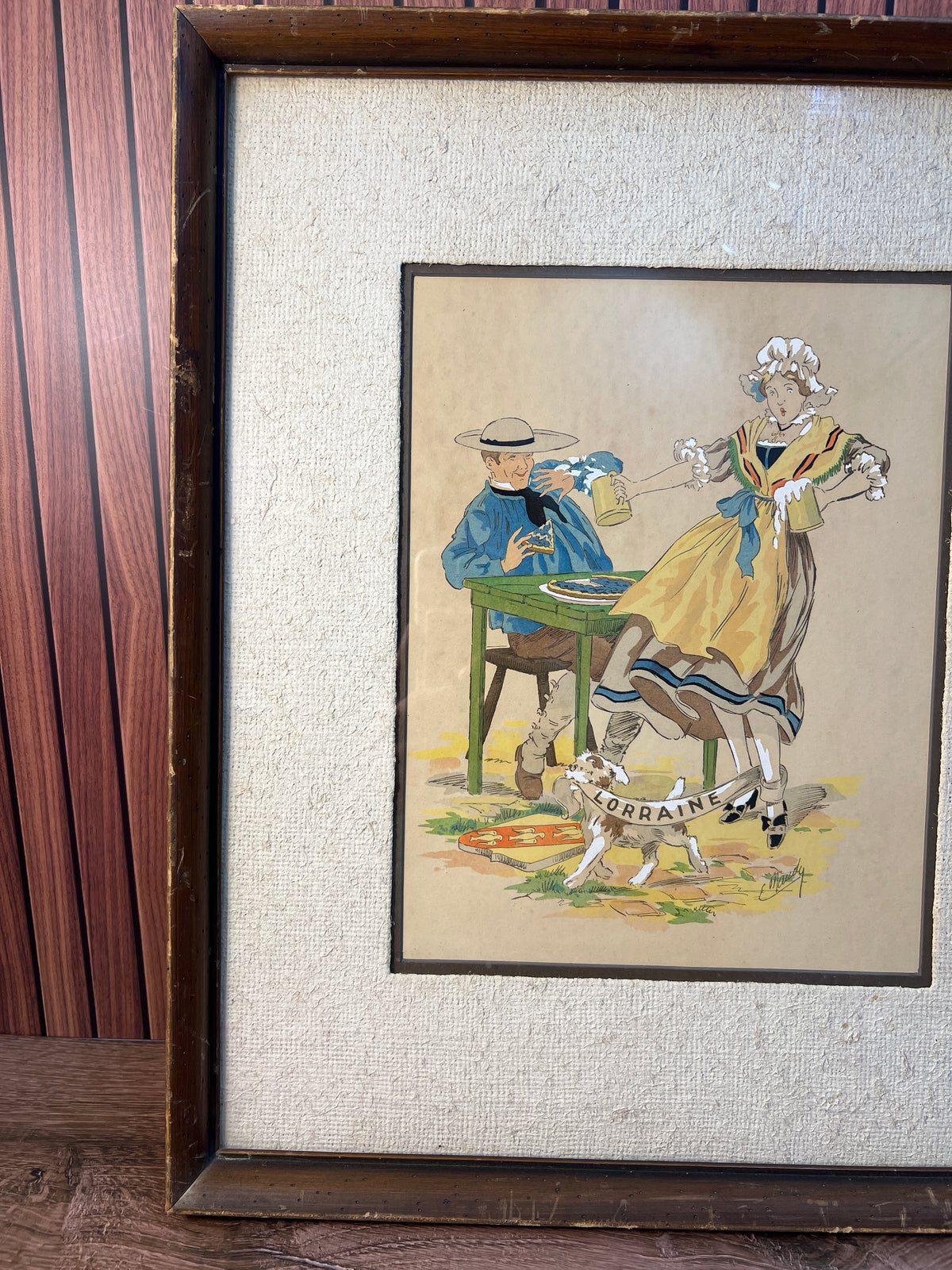 Framed Lorraine French Folk Scene Print by M. Ray photo 7