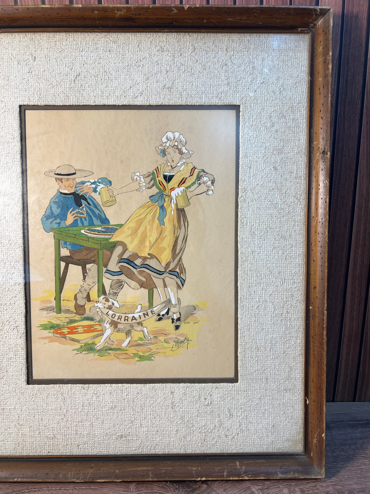 Framed Lorraine French Folk Scene Print by M. Ray photo 6