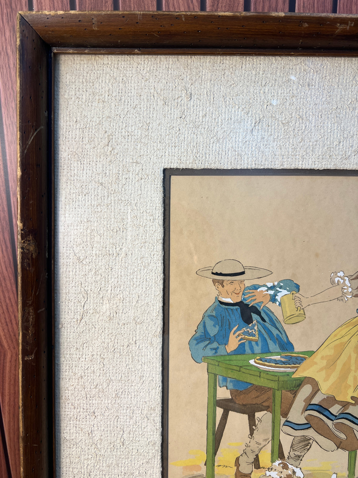 Framed Lorraine French Folk Scene Print by M. Ray photo 2