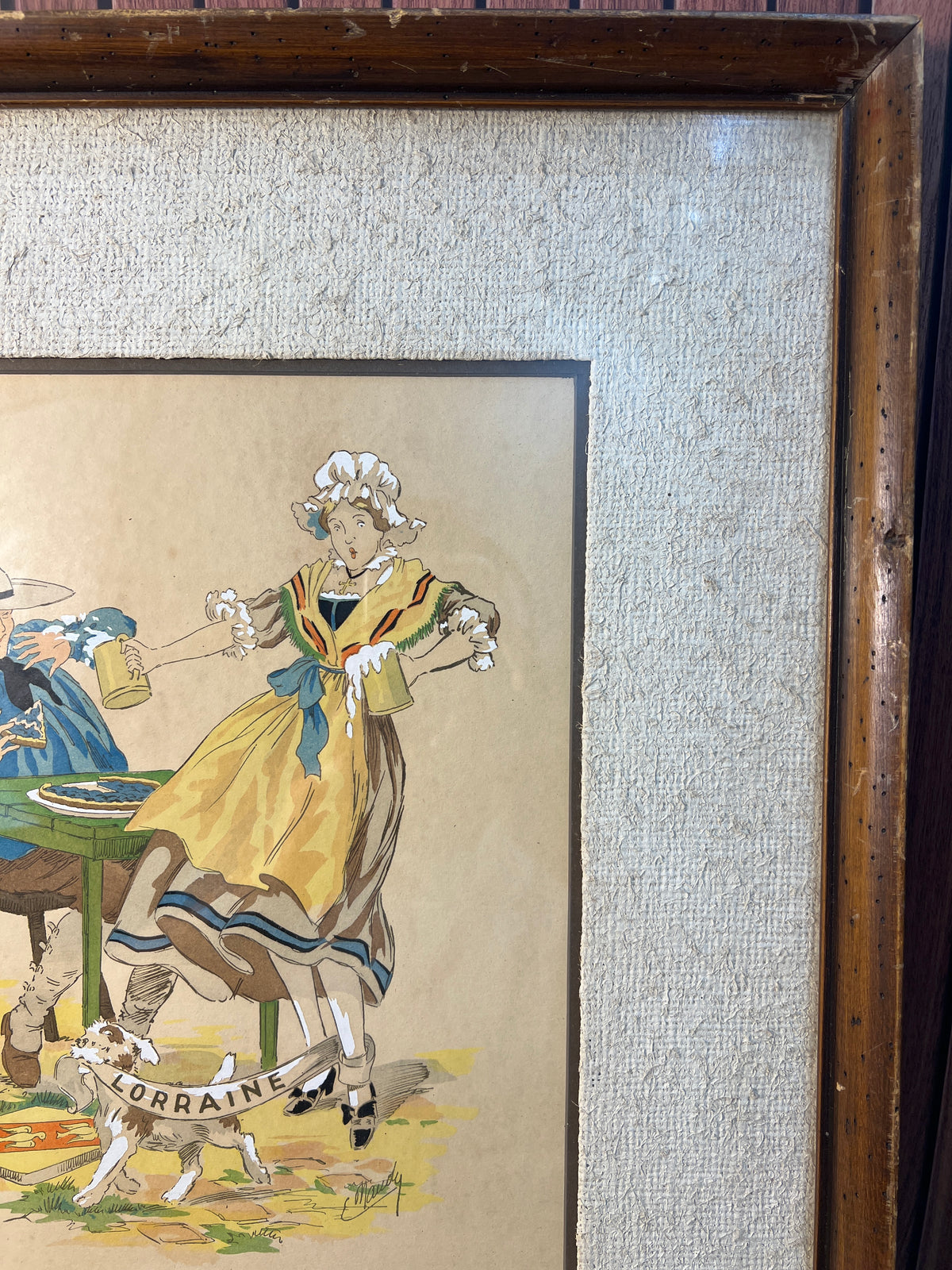 Framed Lorraine French Folk Scene Print by M. Ray photo 3