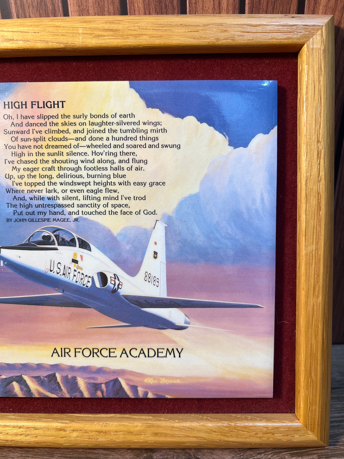 Framed Air Force Academy High Flight Ceramic Tile Wall Art photo 4