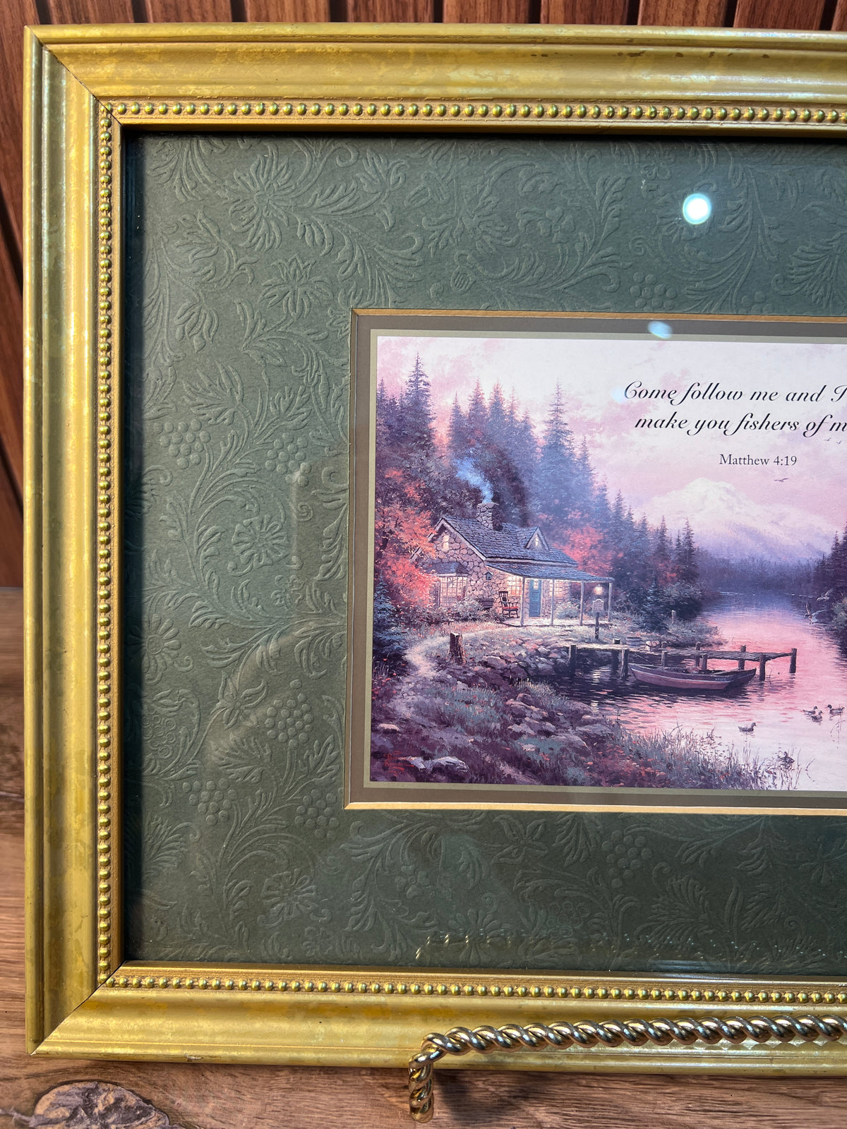 Thomas Kinkade Matthew 4:19 Framed Christian Cottage Print photo 3