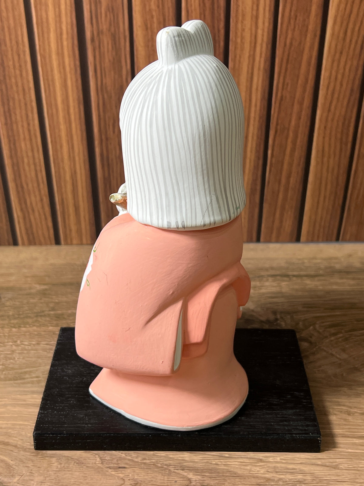Japanese Girl Holding Bird Ceramic Figurine Pink Kimono photo 5
