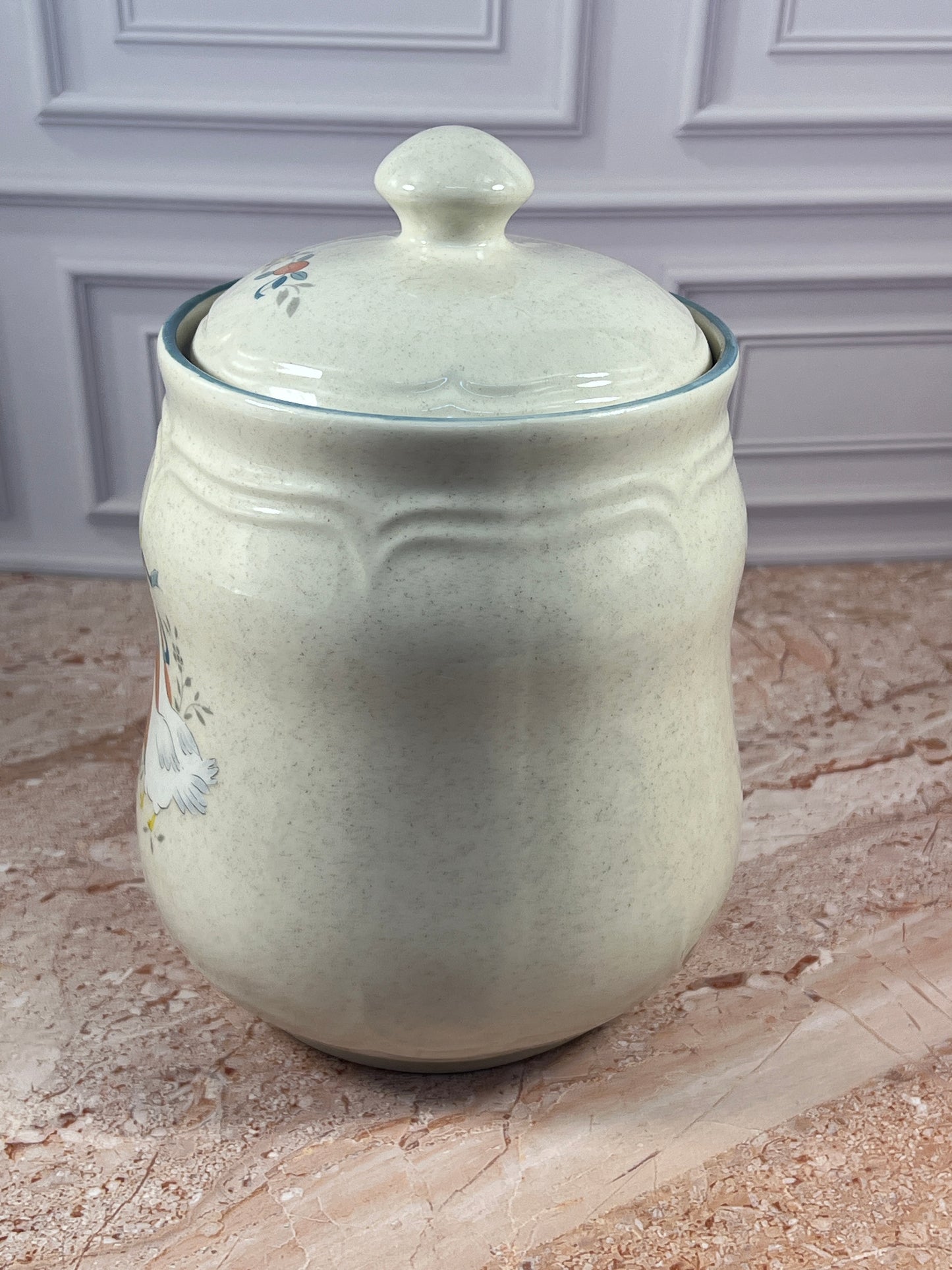 International China Marmalade Ceramic Canister with Lid Goose Decor photo 2