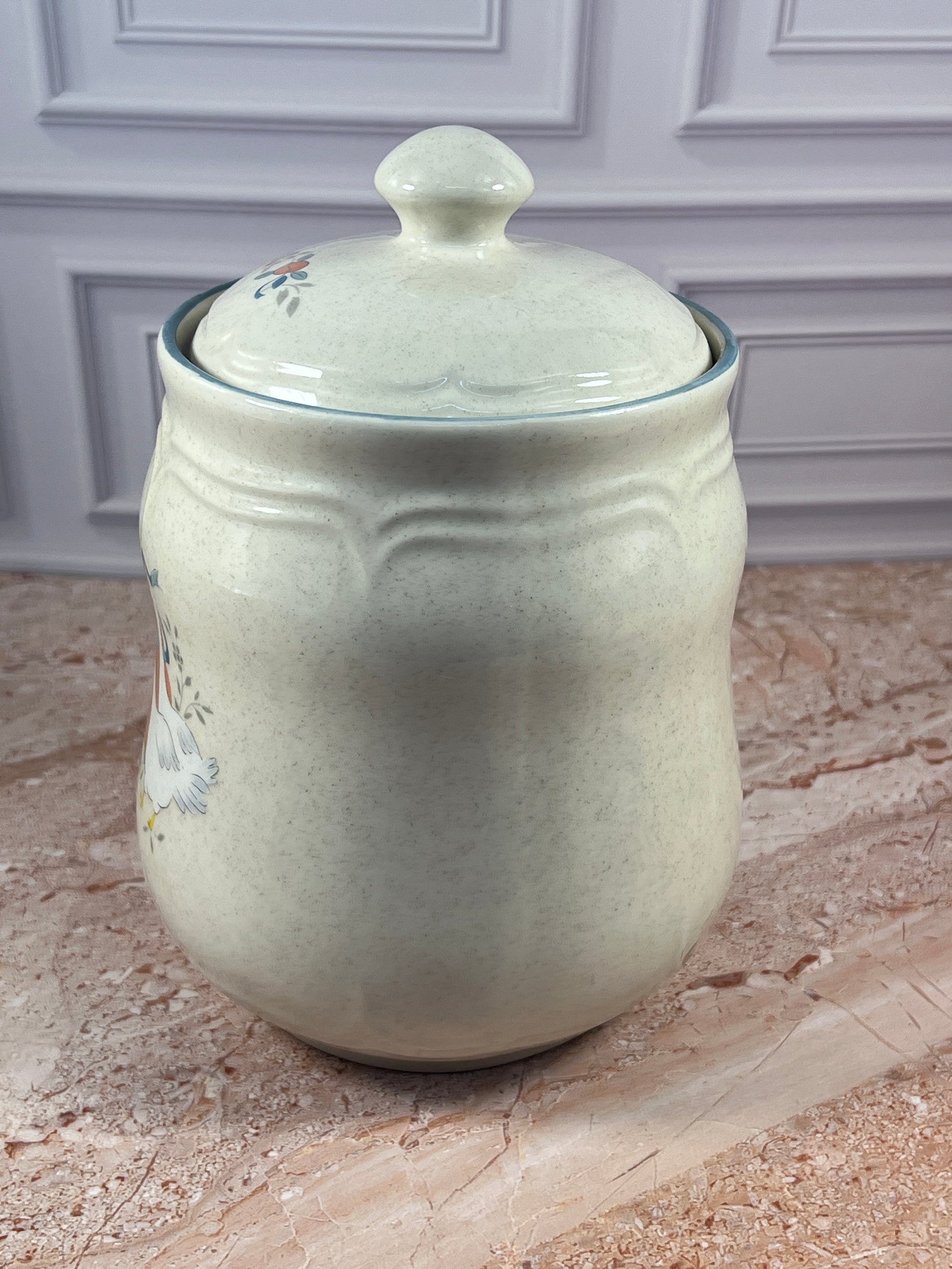 International China Marmalade Ceramic Canister with Lid Goose Decor photo 2