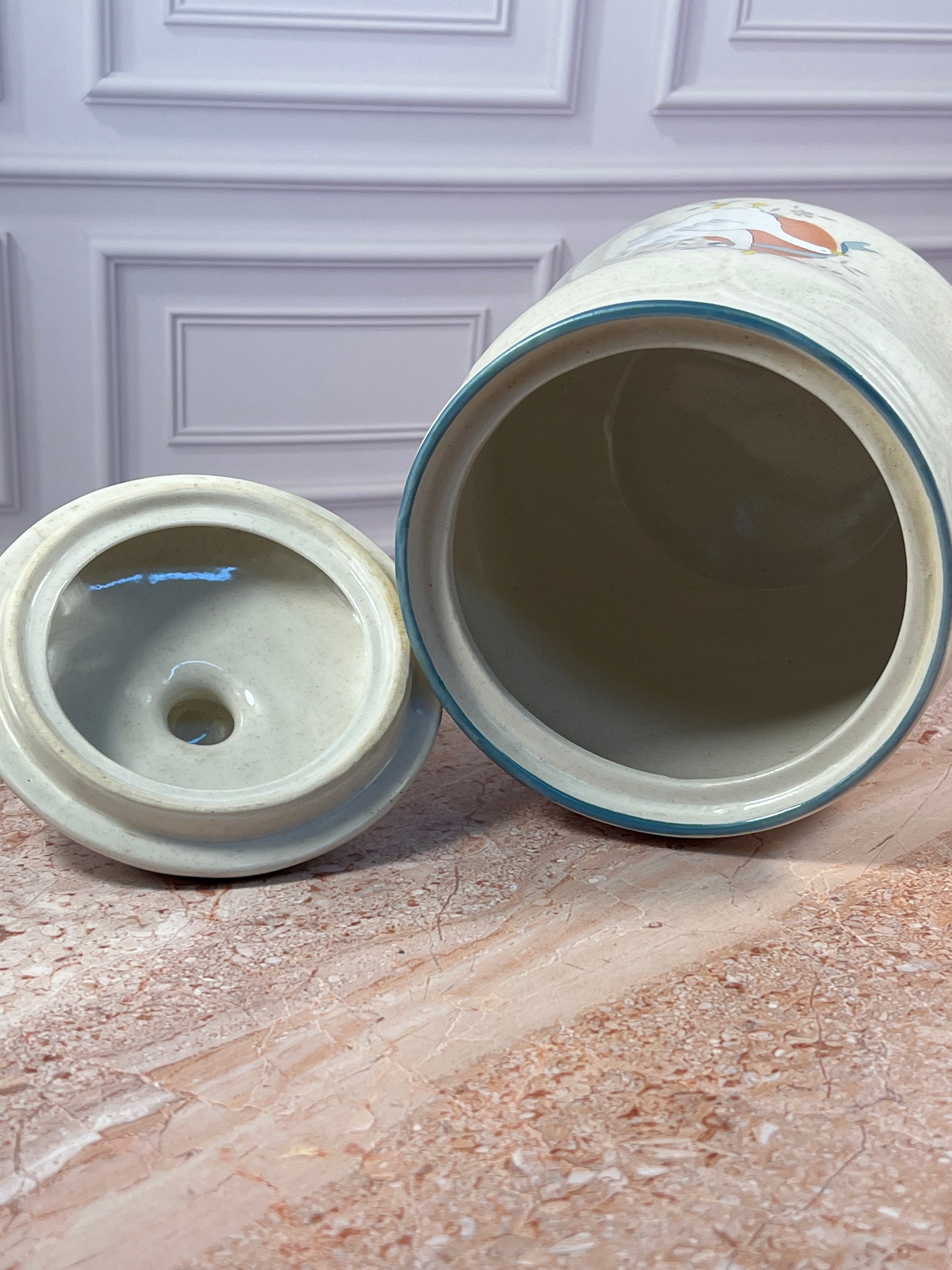International China Marmalade Ceramic Canister with Lid Goose Decor photo 6