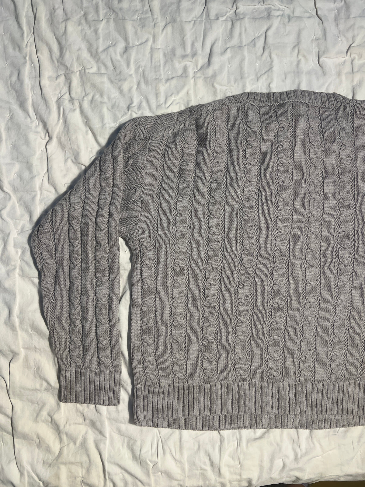 Wild Fable Women’s XXL Taupe Cable Knit Crewneck Sweater NWT photo 6