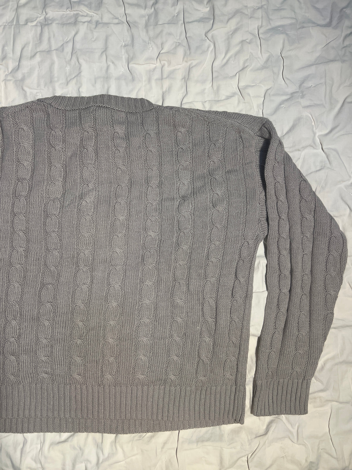 Wild Fable Women’s XXL Taupe Cable Knit Crewneck Sweater NWT photo 7