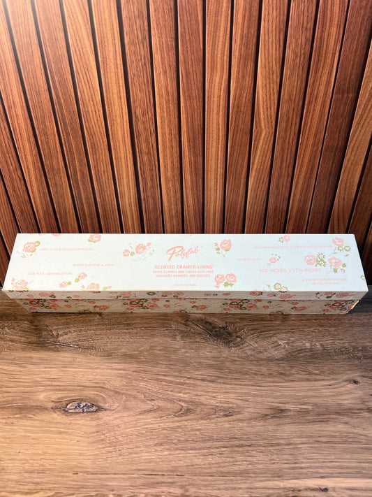 Vintage Polyfab Floral Scented Drawer Liner Roll 108 x 17.5 in photo 1