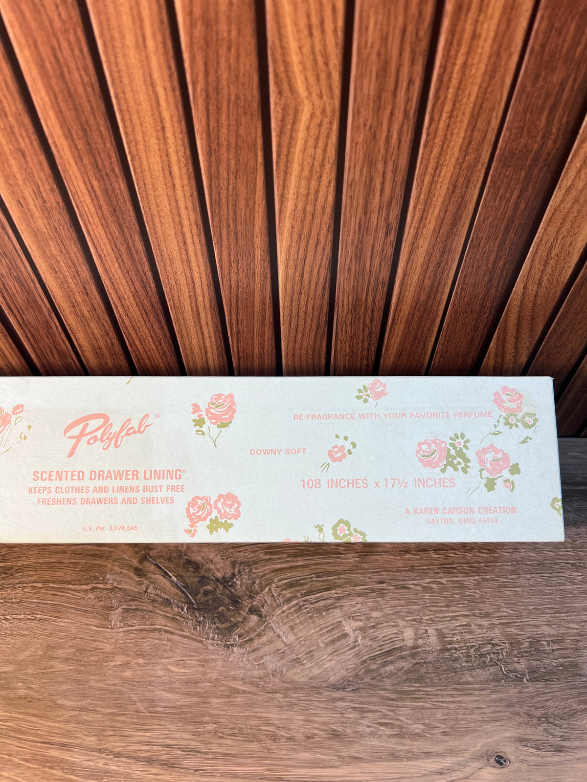 Vintage Polyfab Floral Scented Drawer Liner Roll 108 x 17.5 in photo 4