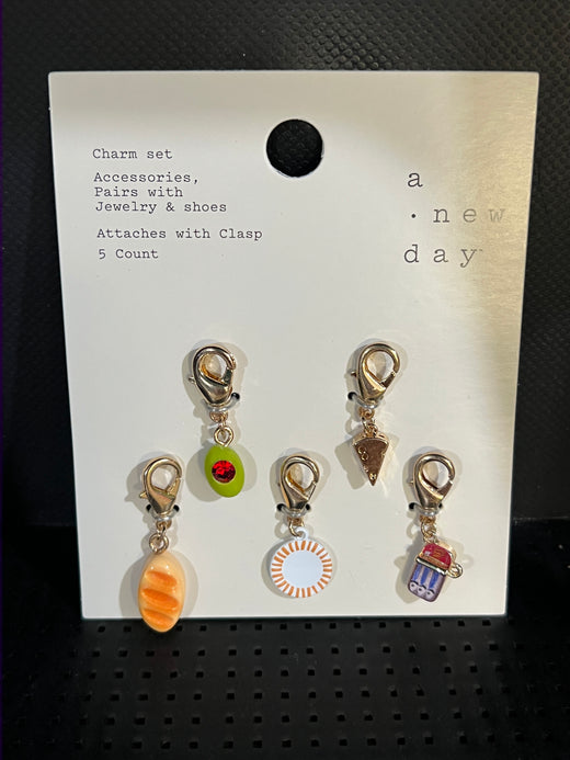 A New Day 5-Piece Gold Tone Clip-On Charm Set photo 1