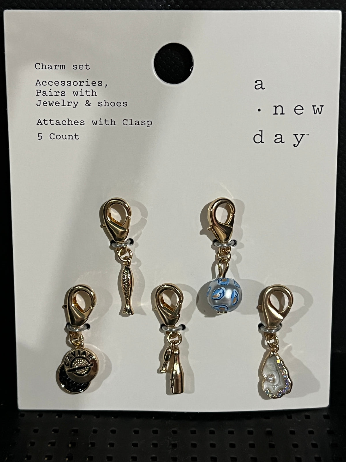 A New Day Gold Tone Fashion Charm Set, 5 Count photo 1