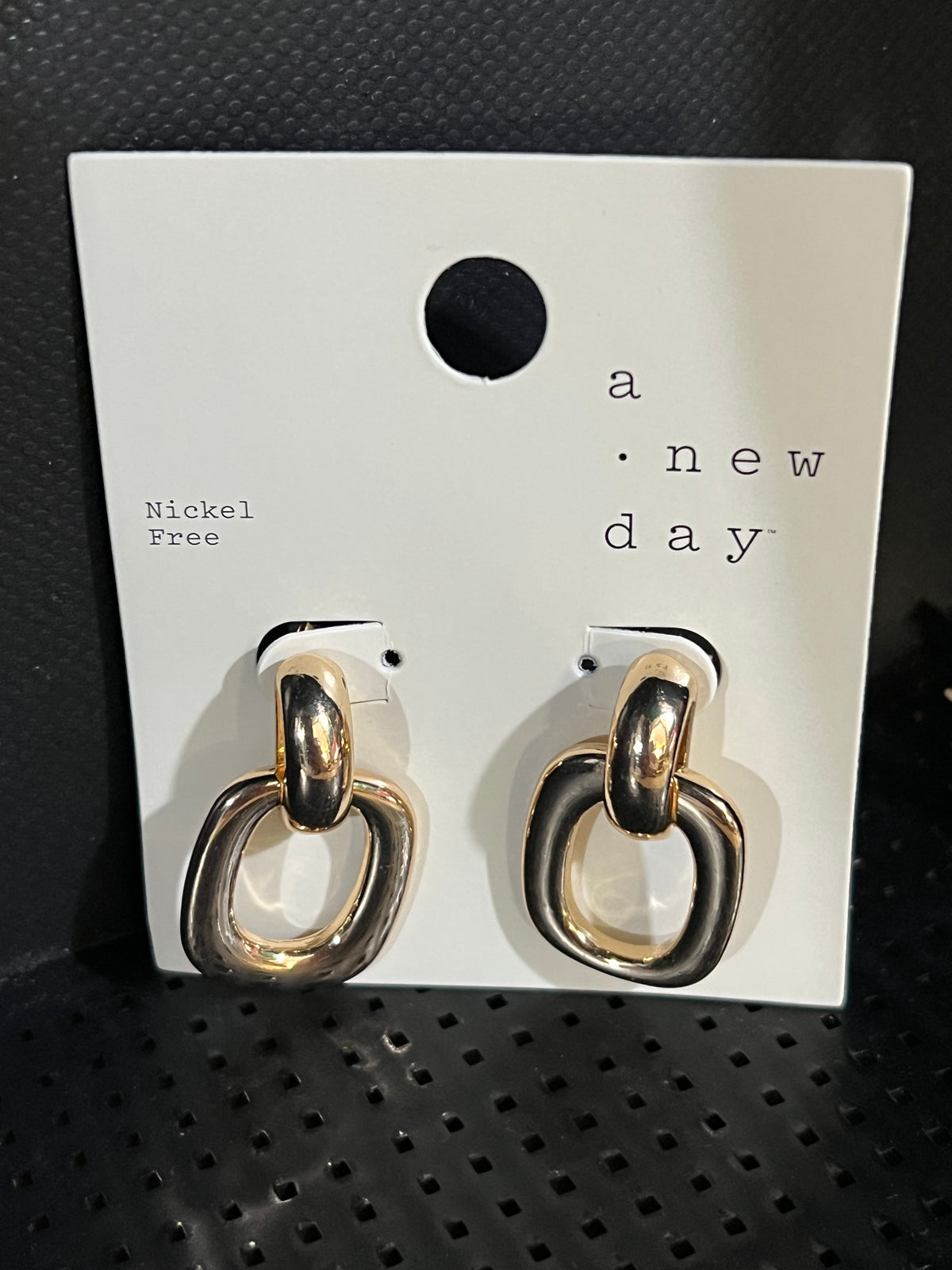 A New Day Two-Tone Oval Link Dangle Earrings photo 1