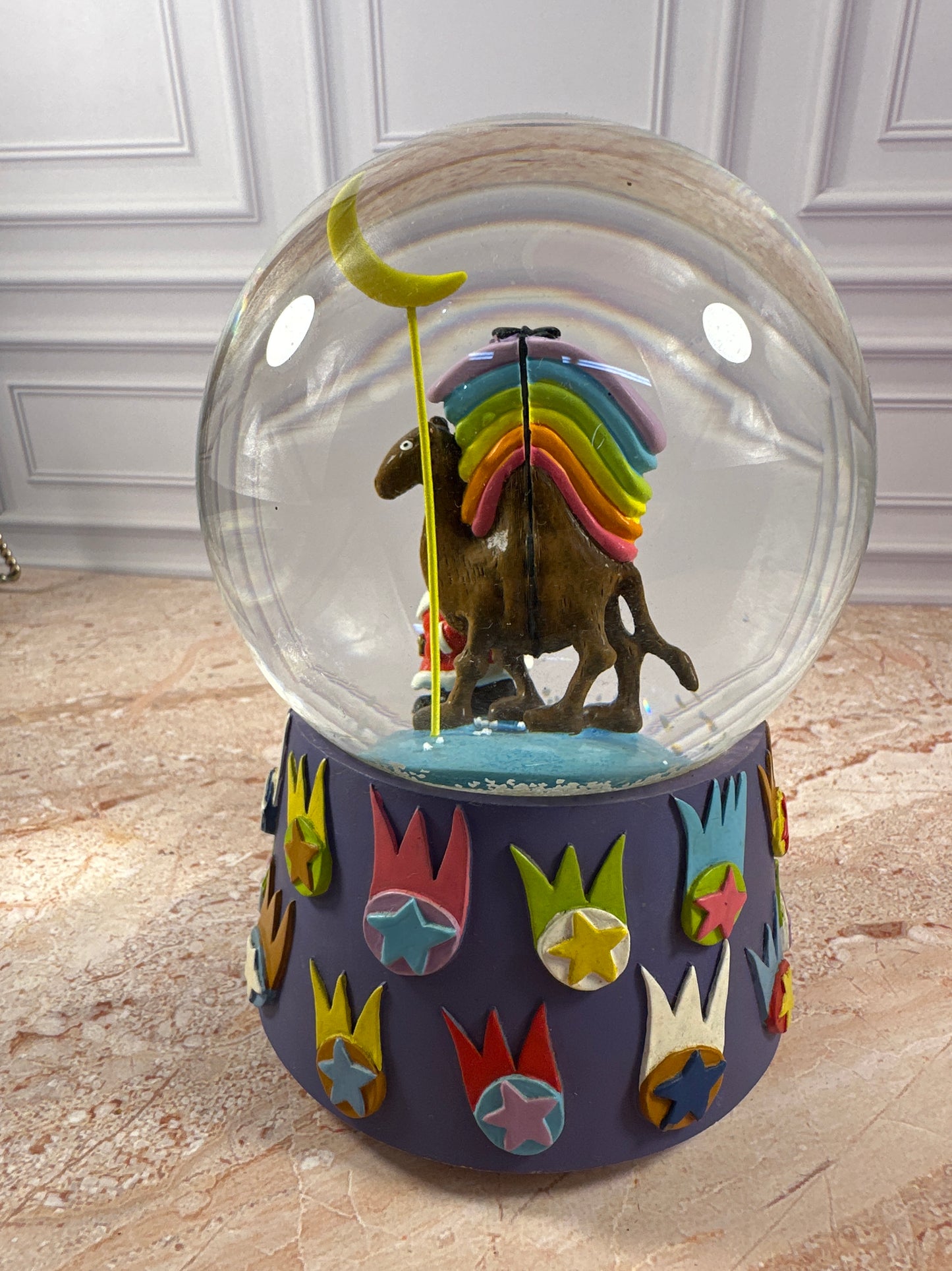 1980 Department 56 Santa and Camel Musical Snow Globe photo 4