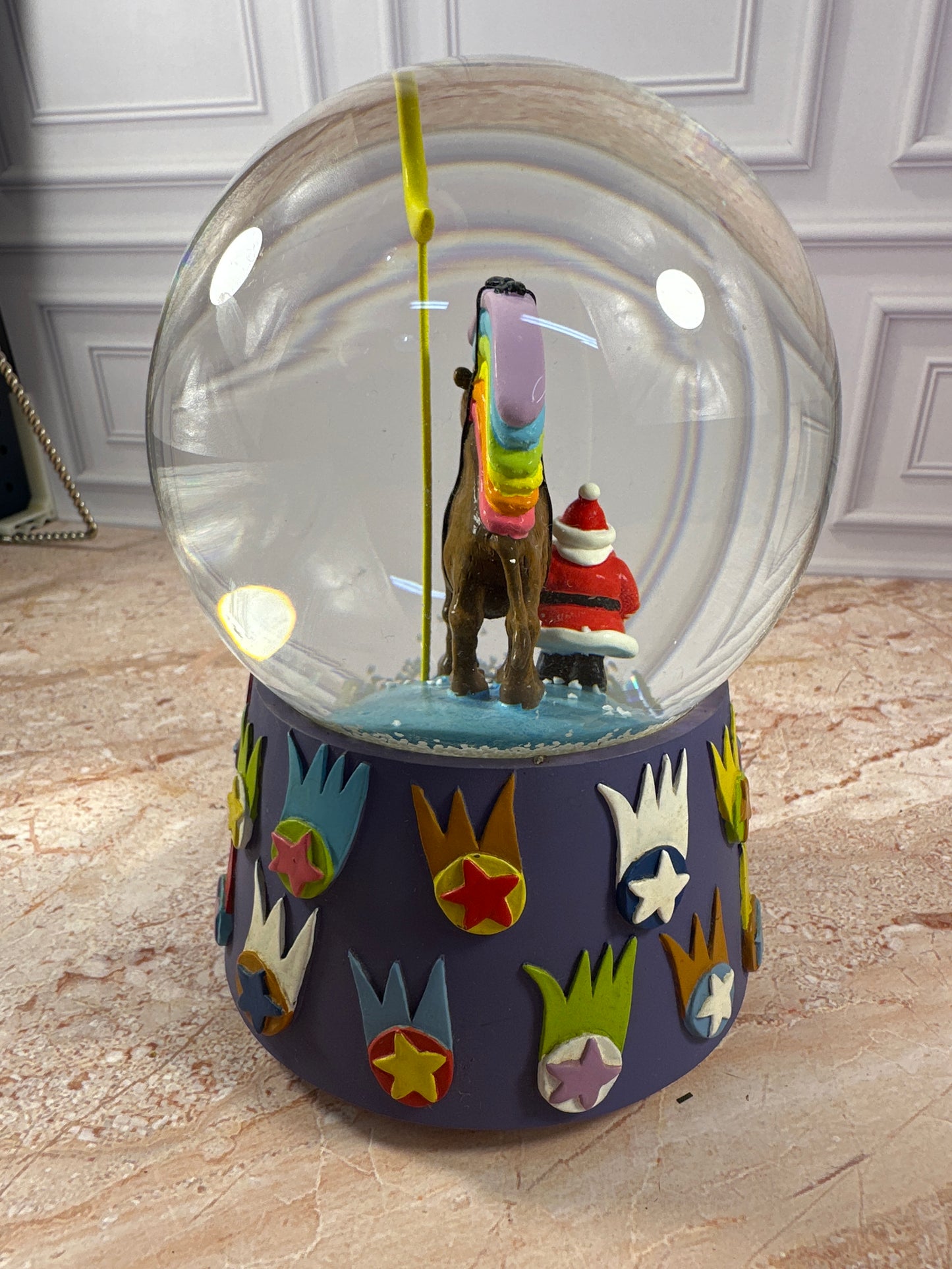 1980 Department 56 Santa and Camel Musical Snow Globe photo 3