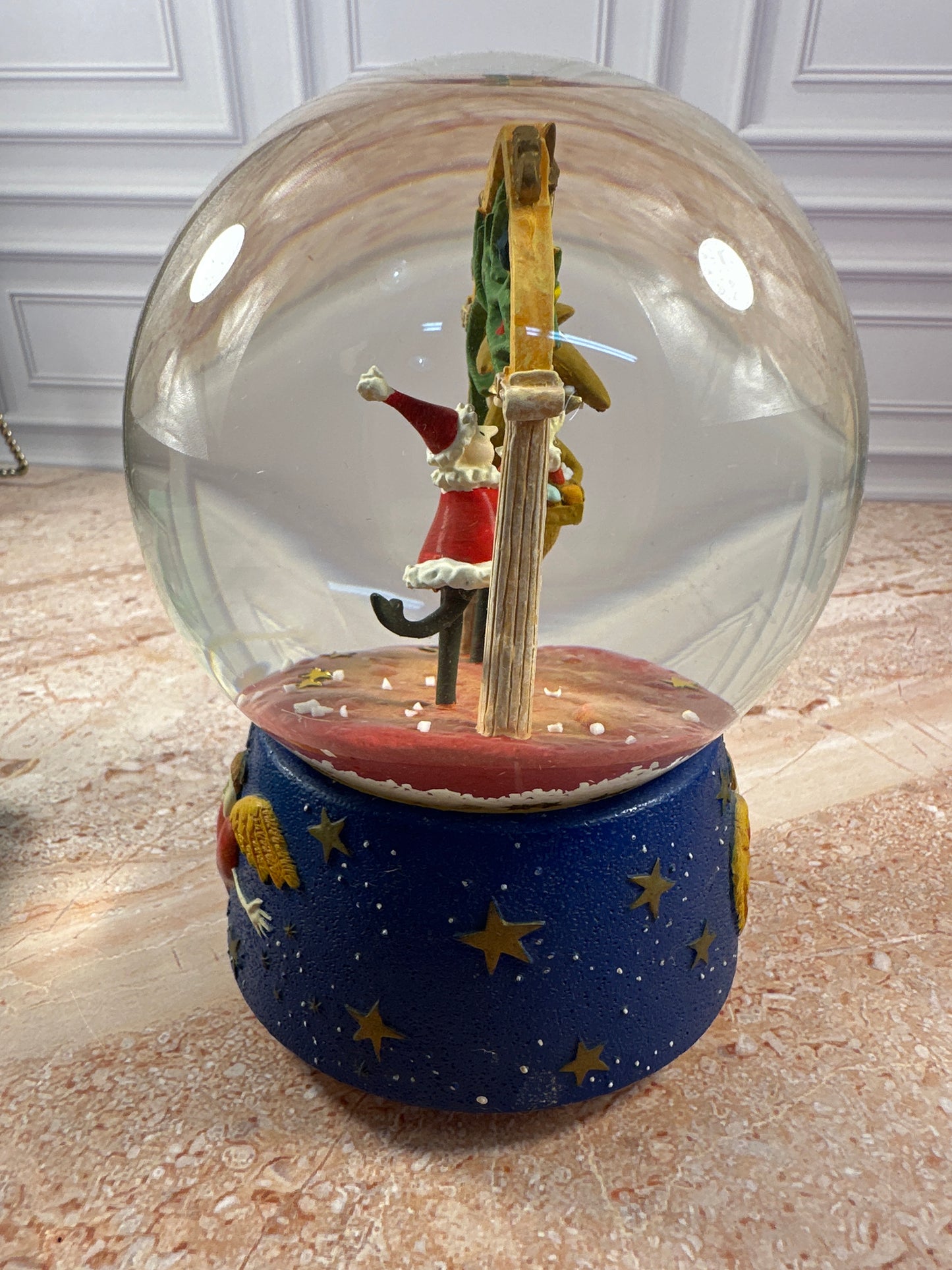 Department 56 Christmas Music Box Snow Globe Angel Heart Base 7 in photo 2