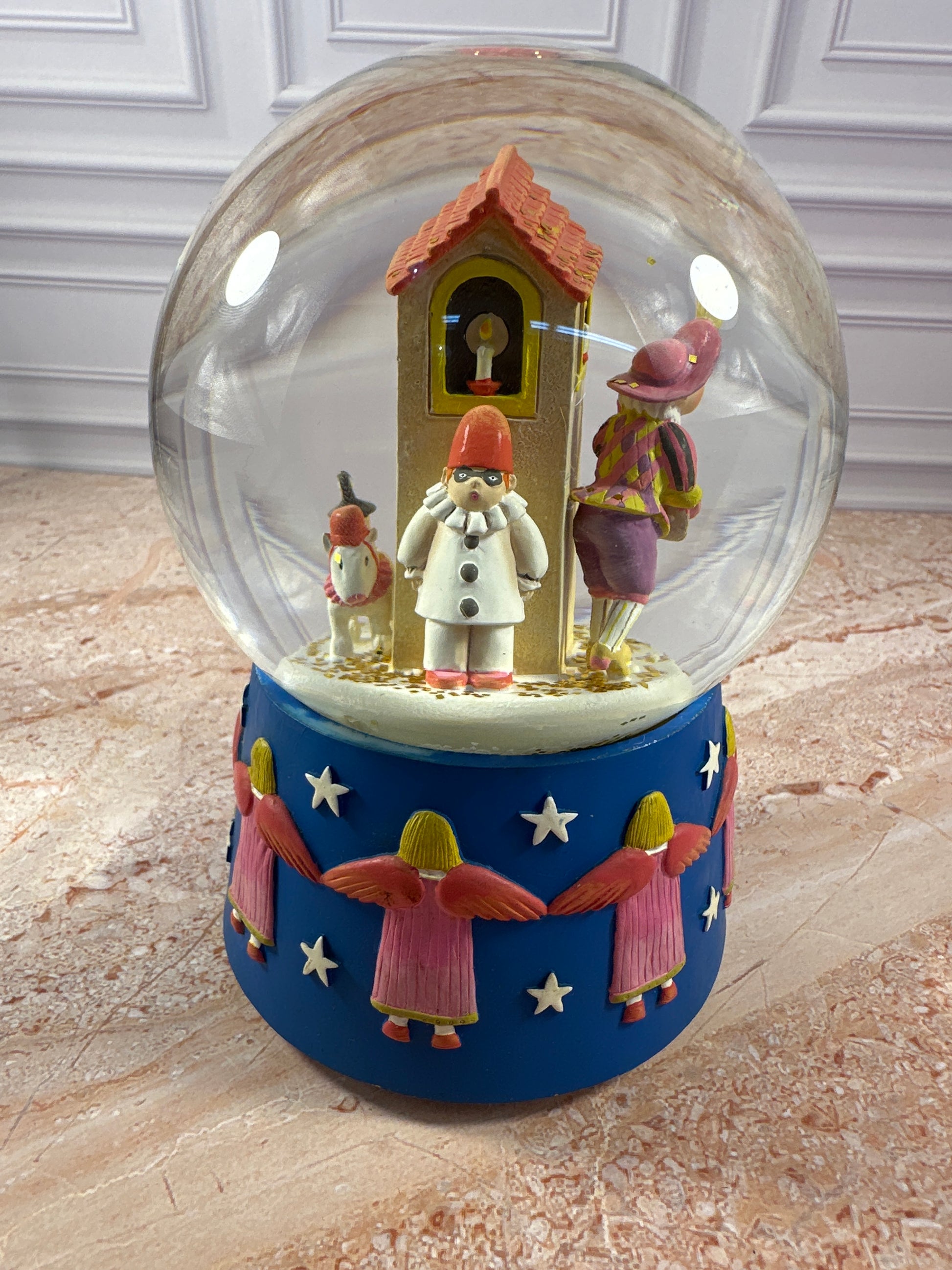 Department 56 Clown Carols Musical Snow Globe 1982 photo 3