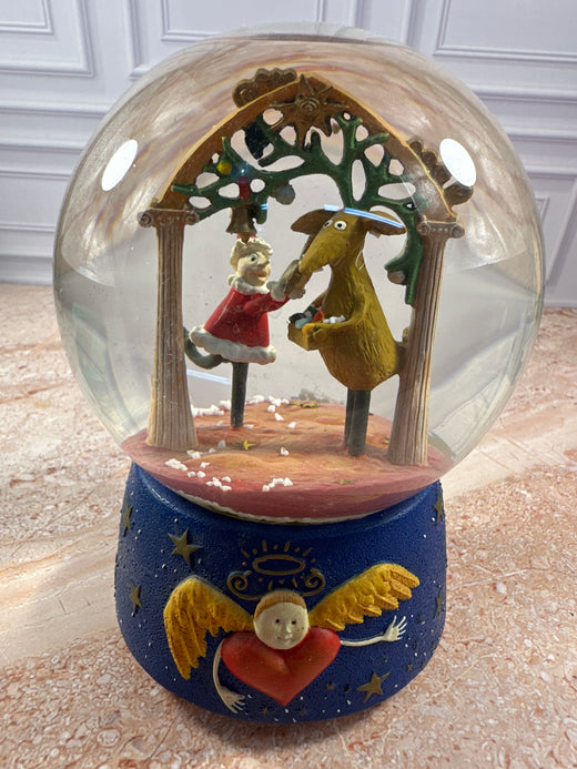 Department 56 Christmas Music Box Snow Globe Angel Heart Base 7 in photo 1