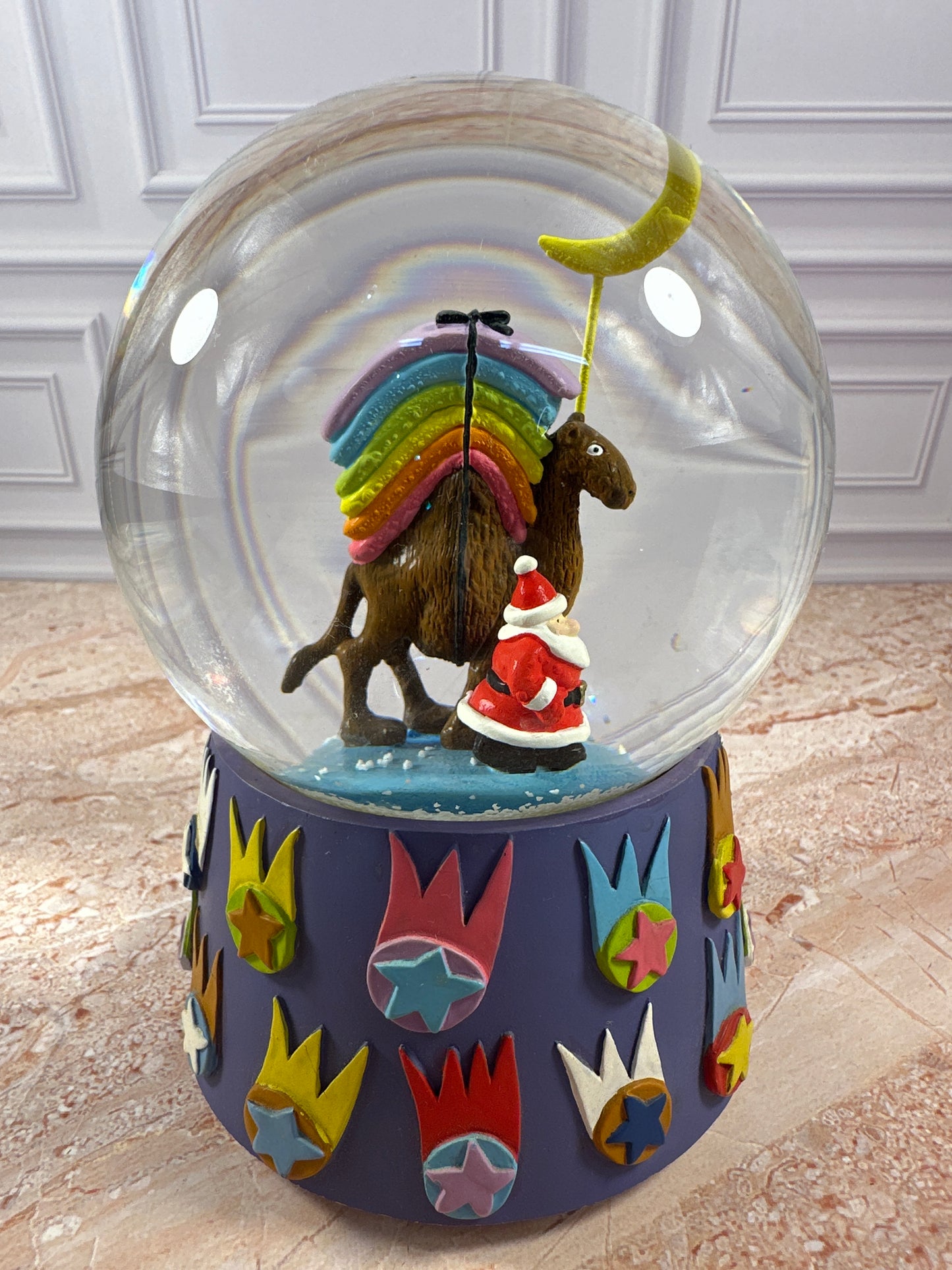 1980 Department 56 Santa and Camel Musical Snow Globe photo 2