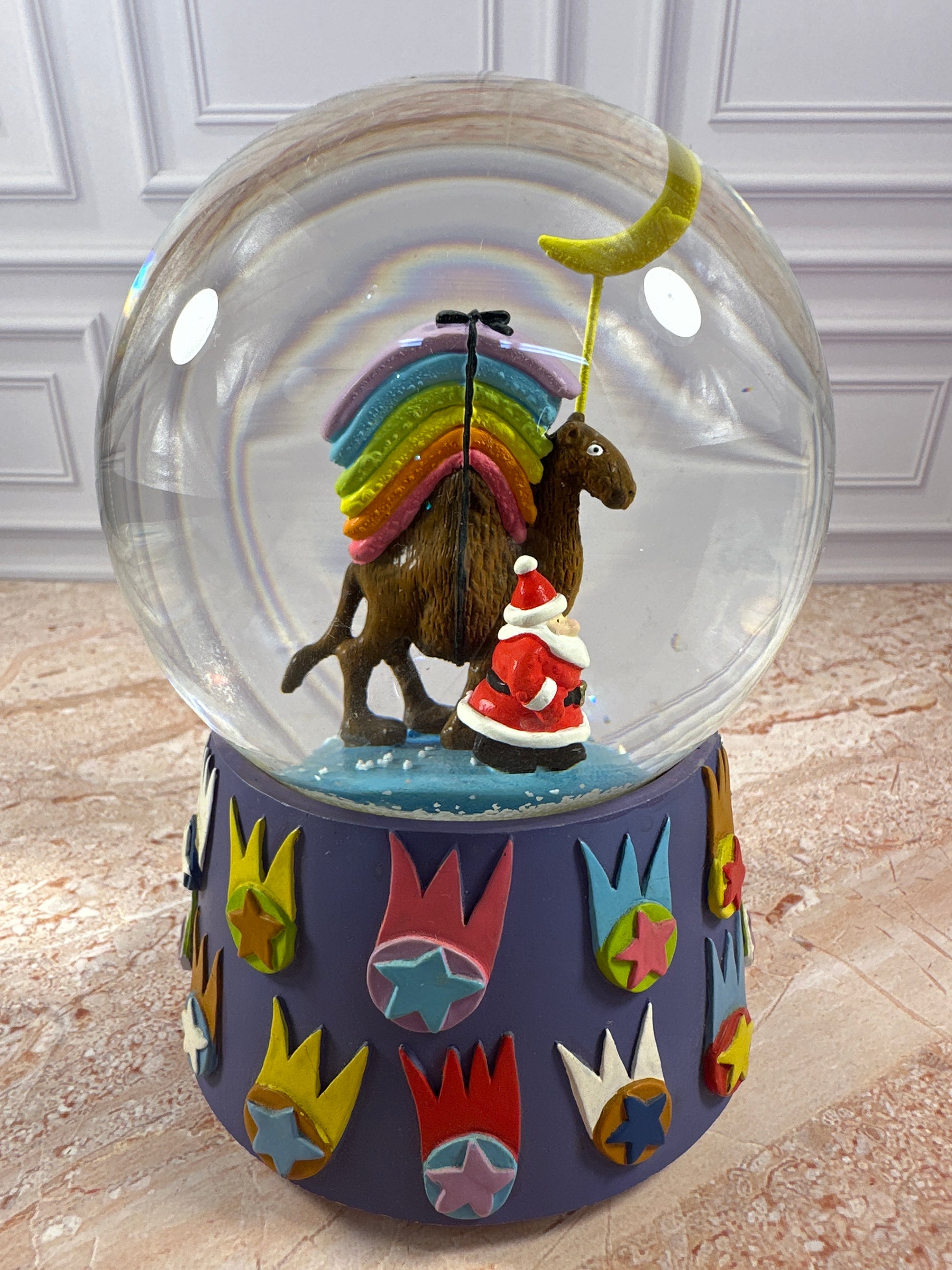 1980 Department 56 Santa and Camel Musical Snow Globe photo 2