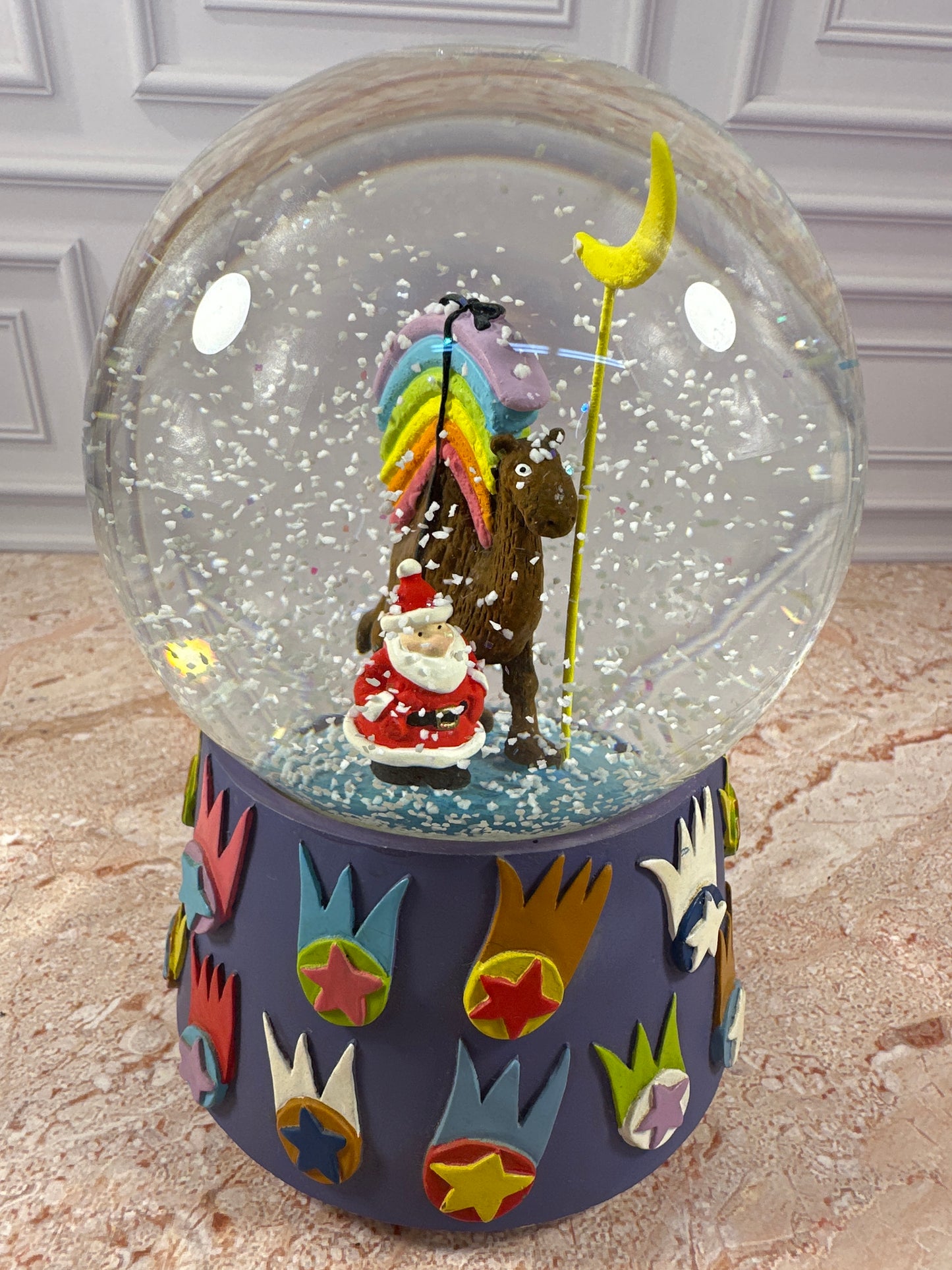 1980 Department 56 Santa and Camel Musical Snow Globe photo 6