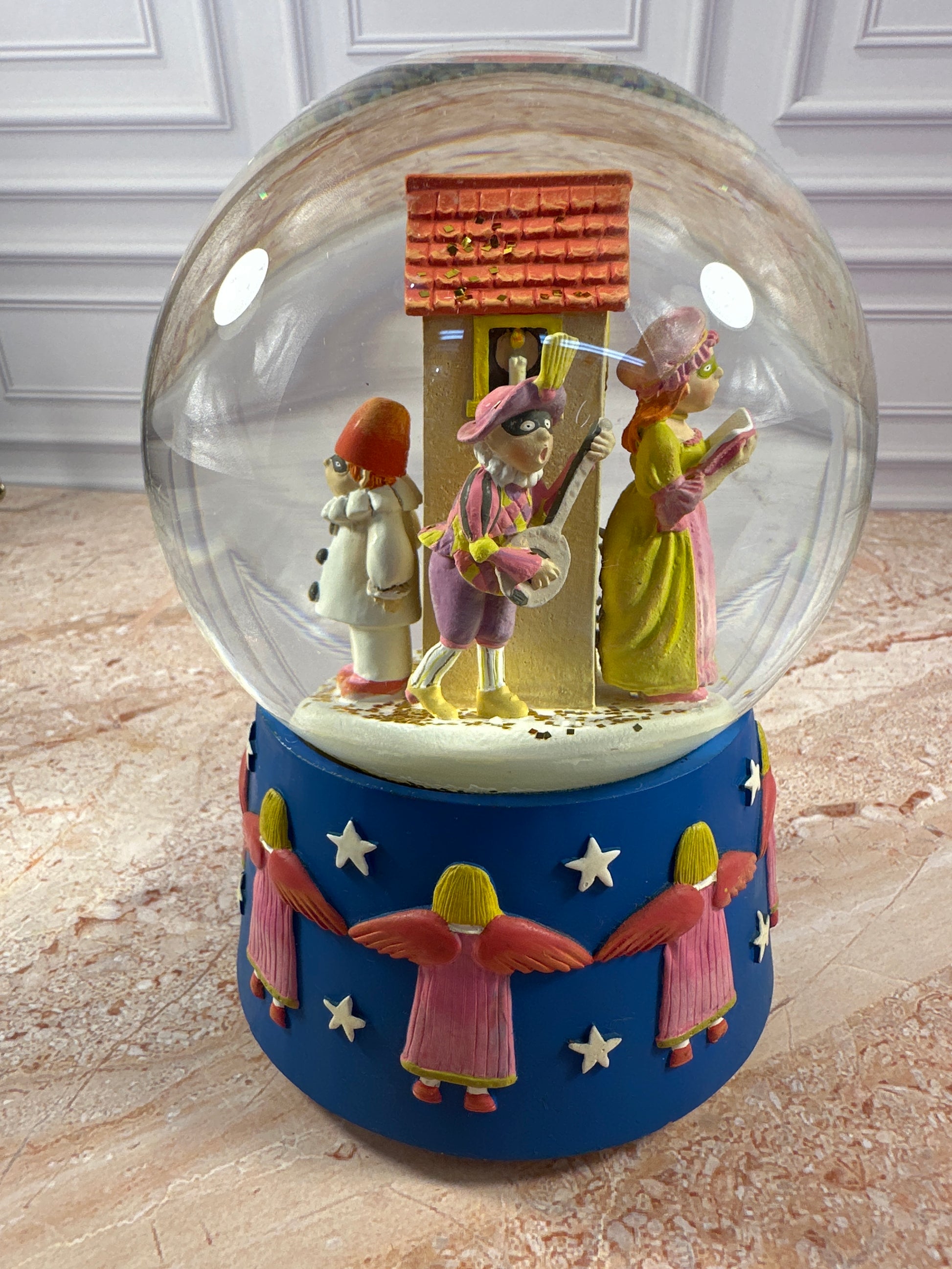 Department 56 Clown Carols Musical Snow Globe 1982 photo 2