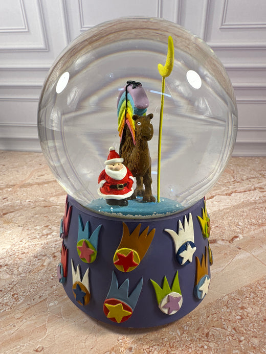 1980 Department 56 Santa and Camel Musical Snow Globe photo 1