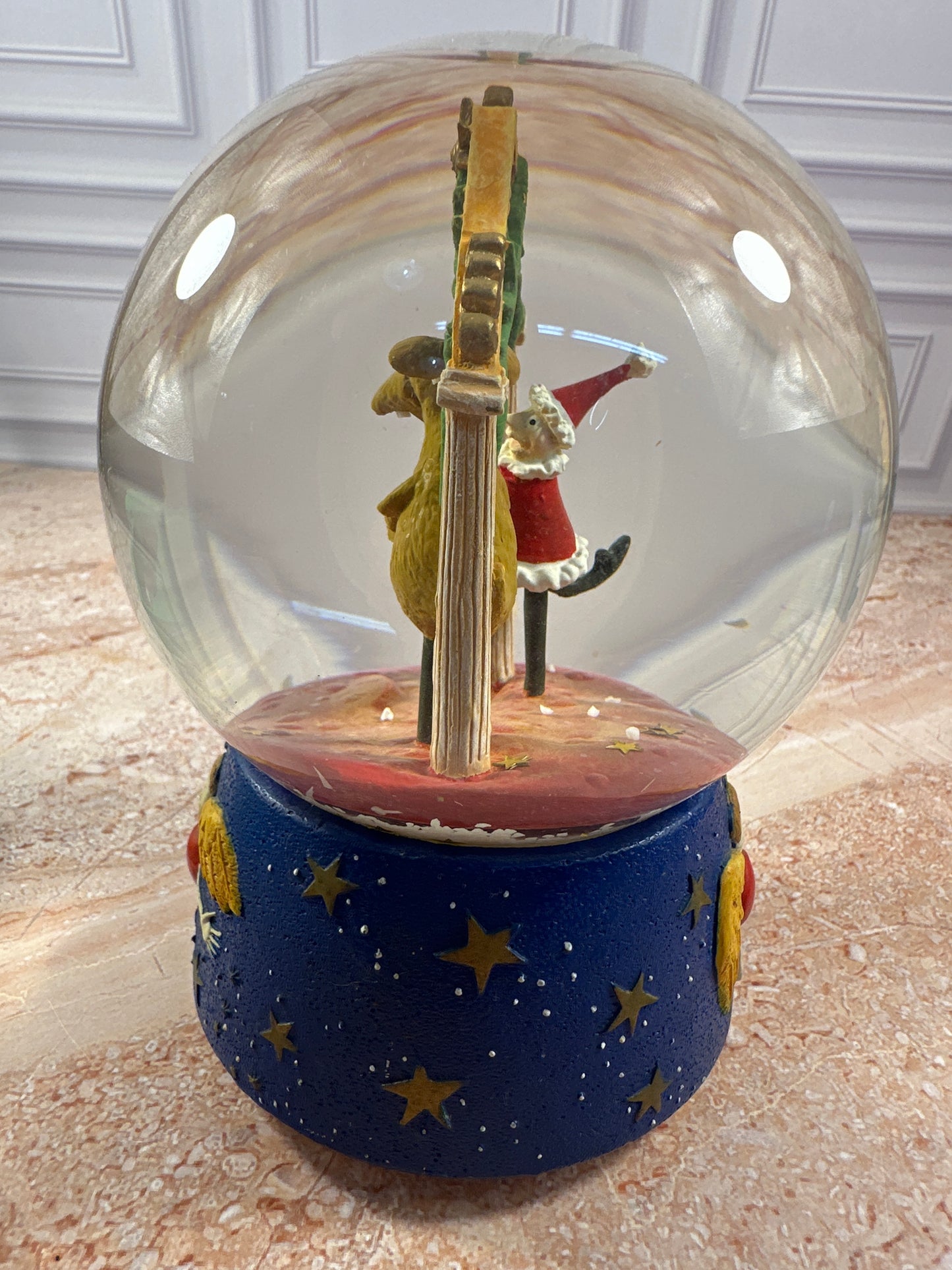 Department 56 Christmas Music Box Snow Globe Angel Heart Base 7 in photo 4